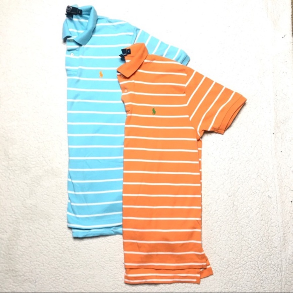 Polo Ralph Lauren Striped Polo Shirts Bundle of 2